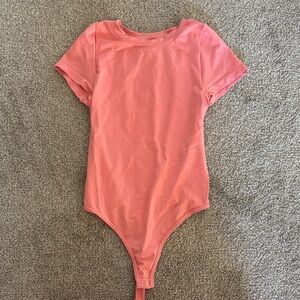 Short Sleeve Coral One-Piece Bodysuit